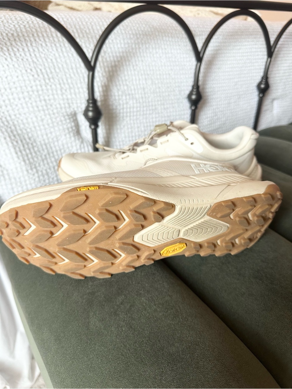 Hoka Women's Transport Sneaker in Eggnog - Picture 6 of 9